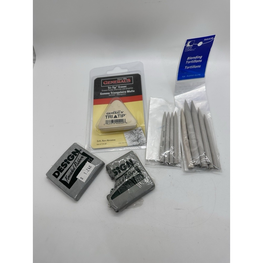Art Drawing Blending‎ Stumps Kneaded Erasers General's Tri Tip Eraser Lot